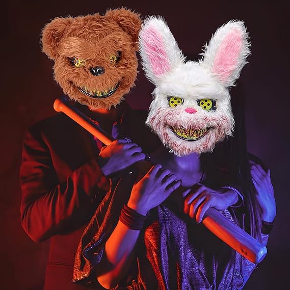 Máscara de Oso y Conejo Escalofriante 2x1